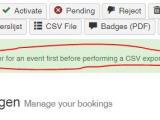 Please filter for an event first before performing a CSV export.JPG